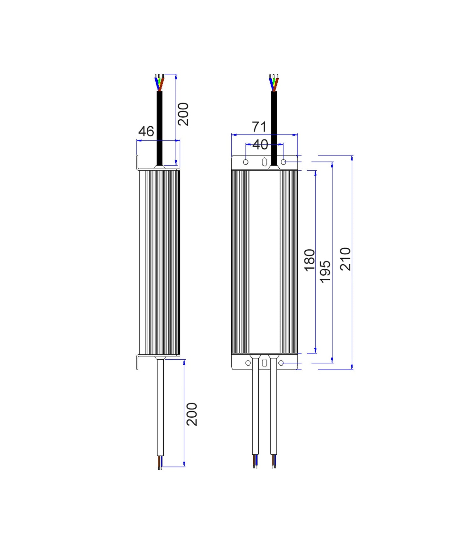 OTTER5: 12V Waterproof Constant Voltage LED Driver IP67 (150W)