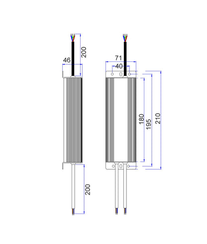 OTTER5: 12V Waterproof Constant Voltage LED Driver IP67 (150W)