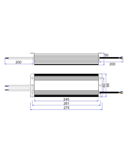 OTTER7: 12V Waterproof Constant Voltage LED Driver IP67 (300W)