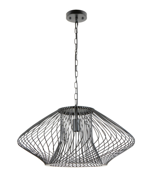 PARRILLA: Interior Oval Cage Iron Pendant Lights OD600mm