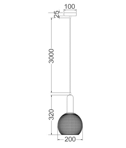 PELOTA: Modern Interior Wine Glass Segmented Glass Pendant Lights