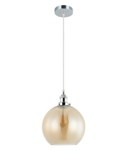 PESINI: Interior Wine Glass with Antique Brass/ Chrome Highlight Pendant Lights