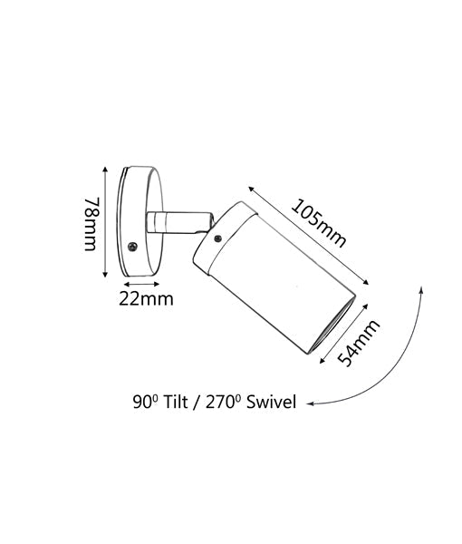 MR16 Exterior Wall Pillar Spot Lights (Aged Copper) IP54
