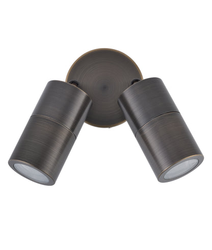 MR16 Exterior Wall Pillar Spot Lights (Rustic Brass) IP65