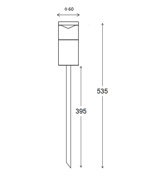 PHARE: Exterior Black Garden Spike Lights IP65