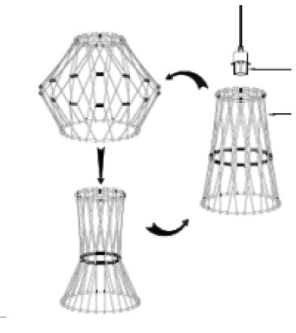 PLIER: Interior Adjustable Shape & Custom Design Pendant Lights