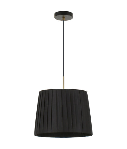 PREGA:  Interior Slanted Pleated Fabric Shade Pendant Lights