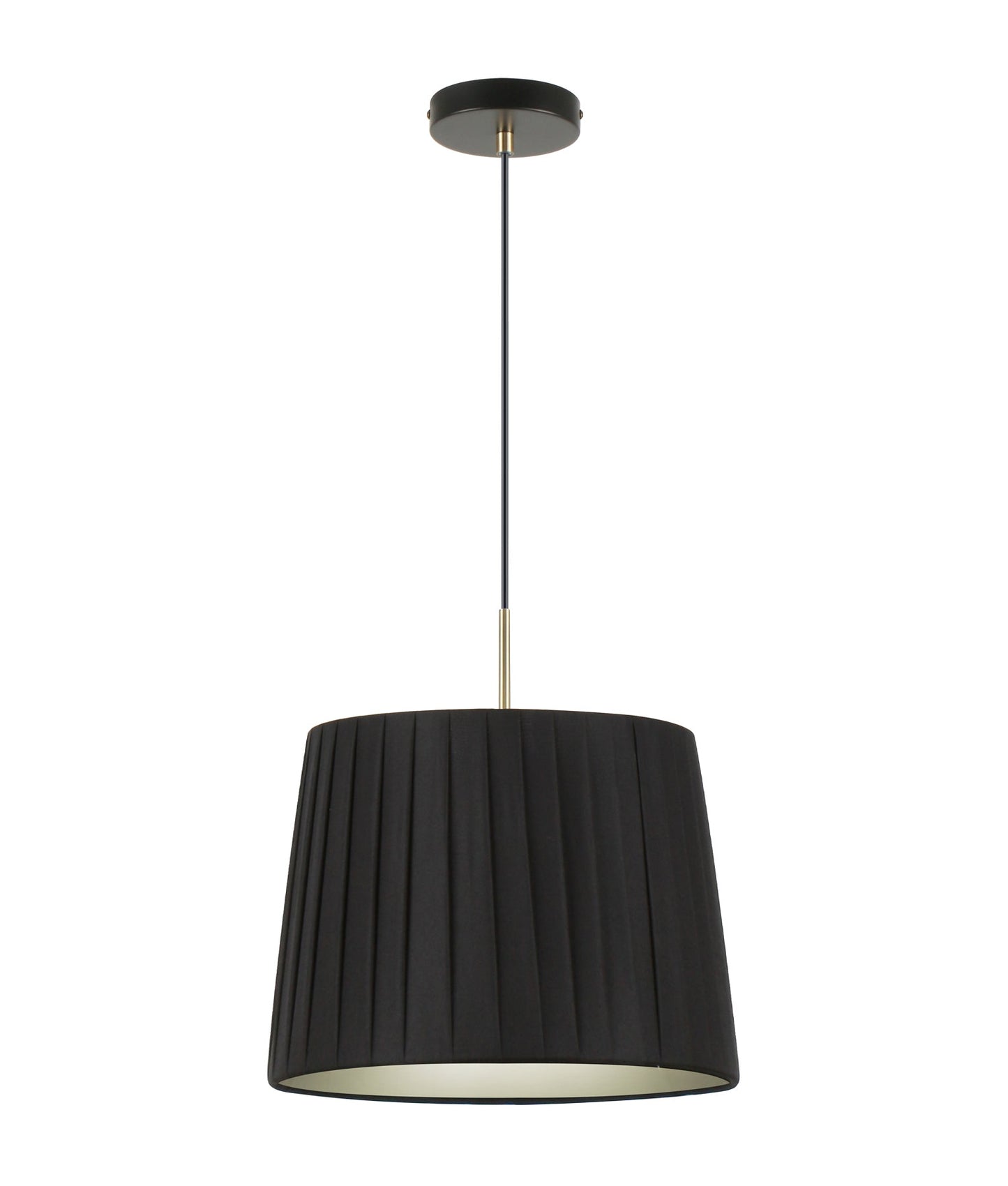 PREGA:  Interior Slanted Pleated Fabric Shade Pendant Lights