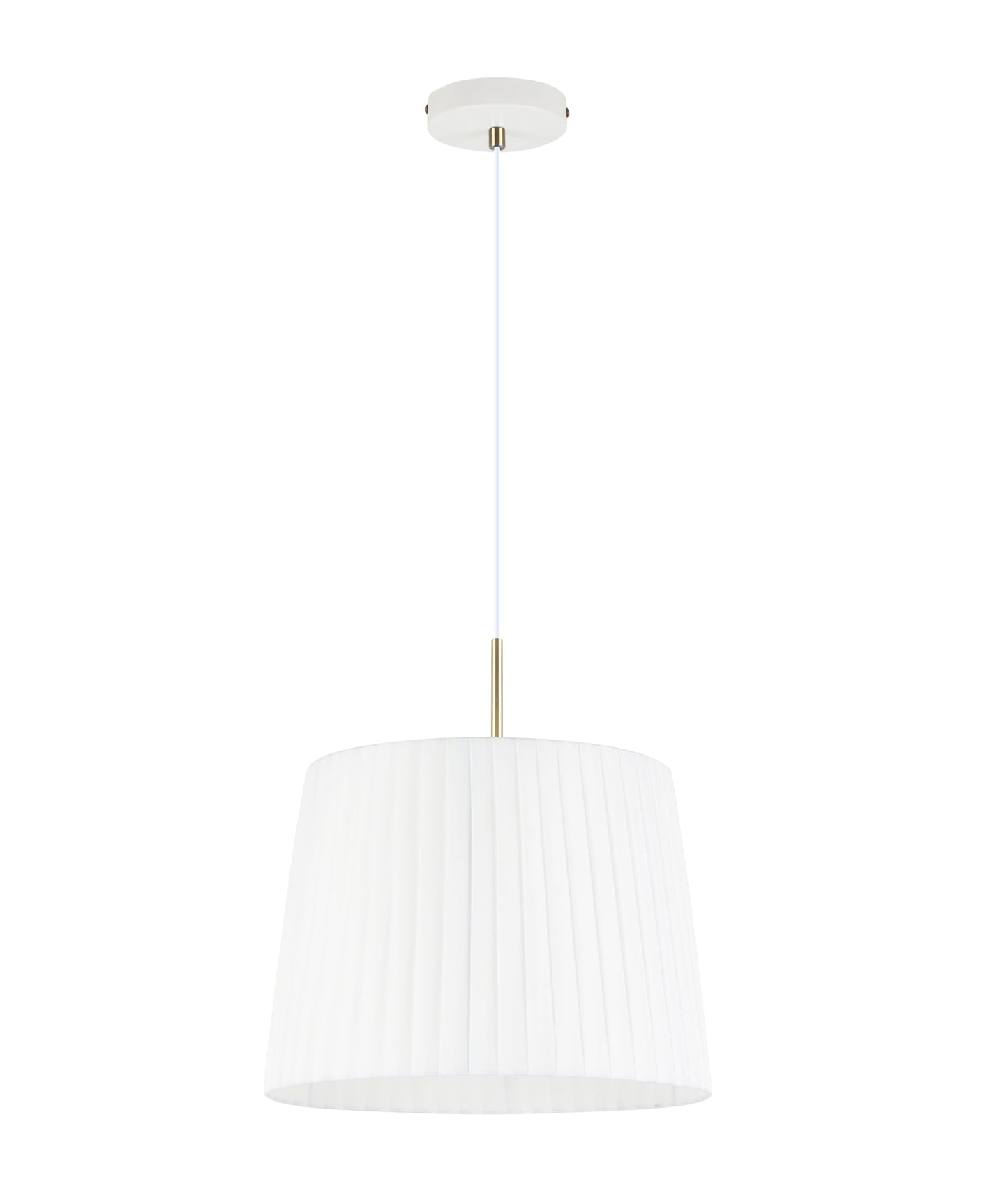 PREGA:  Interior Slanted Pleated Fabric Shade Pendant Lights