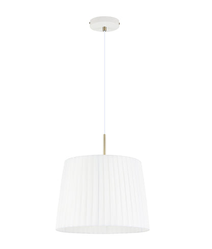 PREGA:  Interior Slanted Pleated Fabric Shade Pendant Lights
