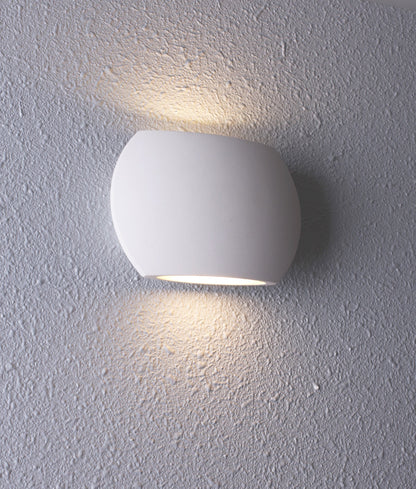 REMO: Surface Mounted LED Exterior Curved Up/Down Wall Lights IP54
