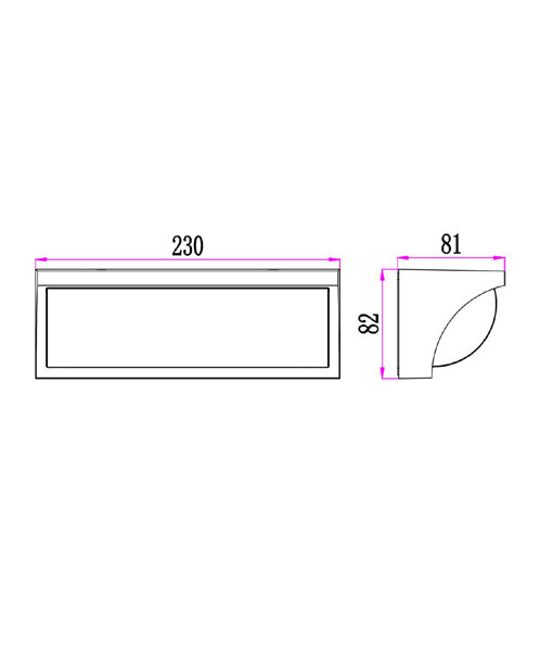 REPISA: Exterior LED Surface Mounted Curved Wedge Wall Lights IP65