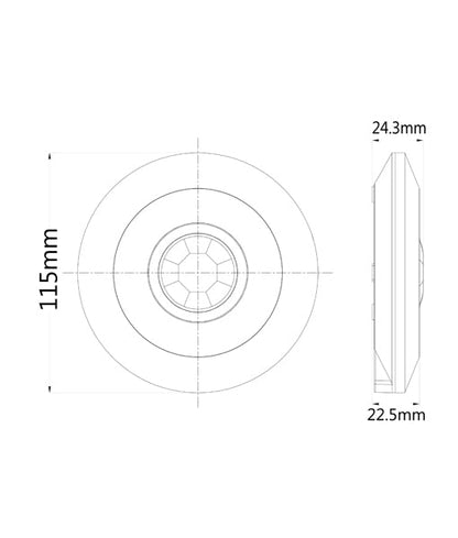 SENS004: Infrared Surface Mounted Motion Sensors IP20