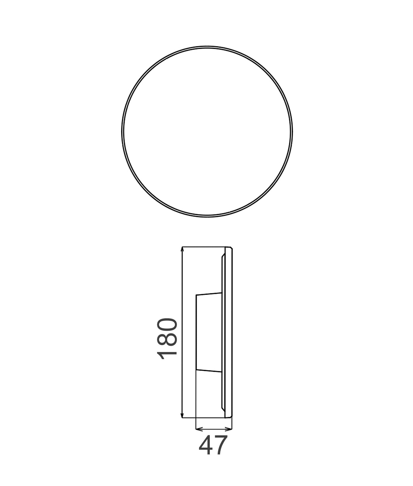 SHADOWTRI: Exterior LED Tri-CCT Round Backlit Wall Lights IP65 & IK08 (Diam: 180mm)