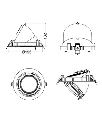 SHOP: LED Commercial Shop Lighters / Downlights (Round)