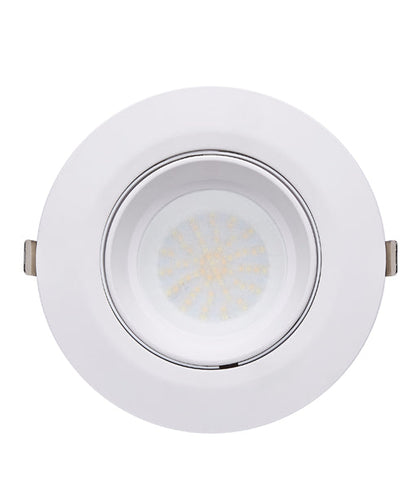 SHOPTRI01: LED Dual Power & Tri-CCT Gimbal White Recessed Shop Lighter