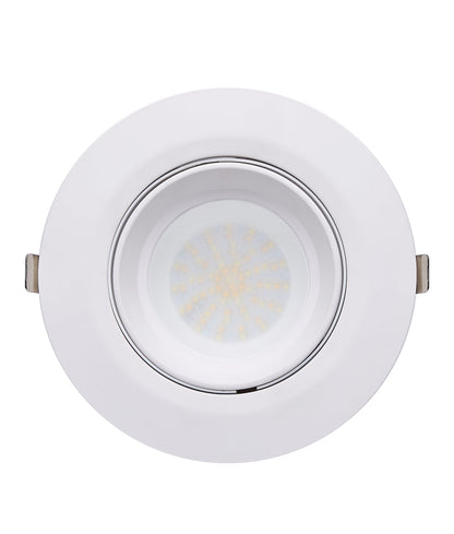 SHOPTRI01: LED Dual Power & Tri-CCT Gimbal White Recessed Shop Lighter