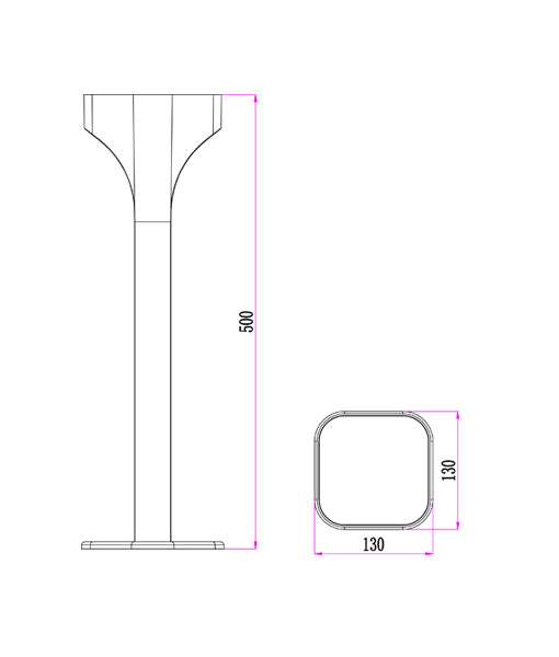 SHU: LED 2 way Surface Mounted Bollard Lights IP65