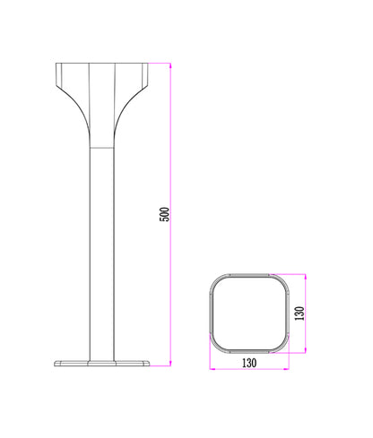 SHU: LED 2 way Surface Mounted Bollard Lights IP65