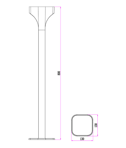 SHU: LED 2 way Surface Mounted Bollard Lights IP65
