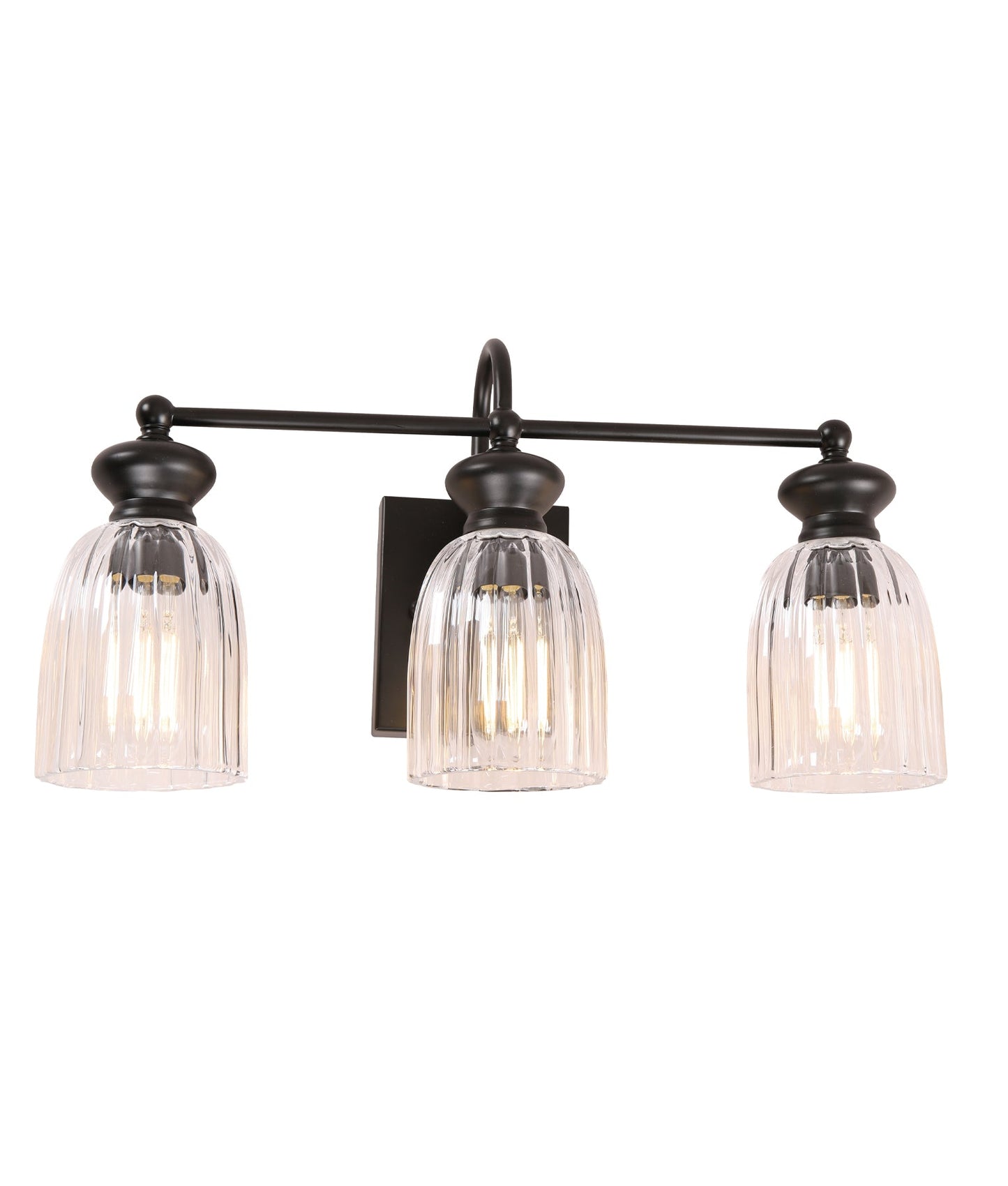 SINO: Interior Ellipse Triple Clear Glass Shade Wall Lights