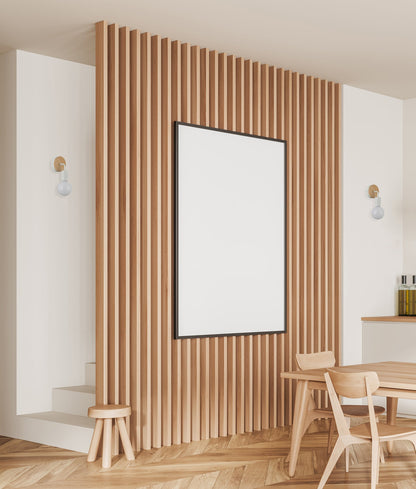 SOLO: Interior Iron Bracket with Round Wood Highlight Wall Lights