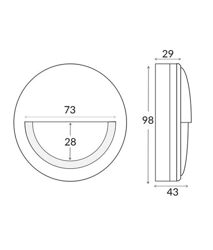 STE: Exterior LED 12V Aged Brass Eyelid Step/Wall Lights IP65