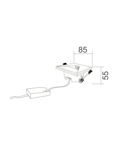 Interior LED Tri-CCT Recessed Square Step Lights
