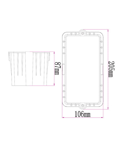 STE: LED Exterior Recessed Rectangular Step / Wall Lights IP54