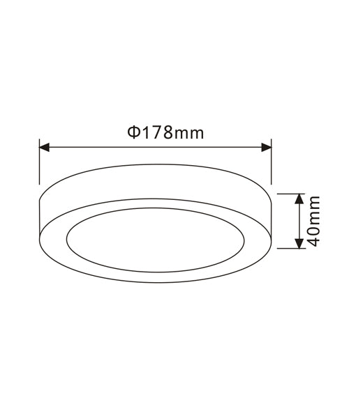 Dimmable Surface Mounted Round Ceiling Oyster Lights