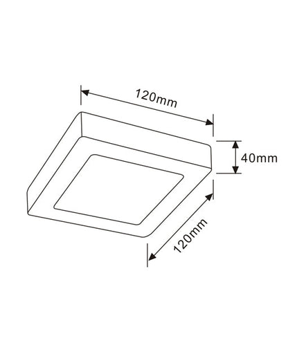SURFACE: Dimmable Surface Mounted Oyster Lights (Square)