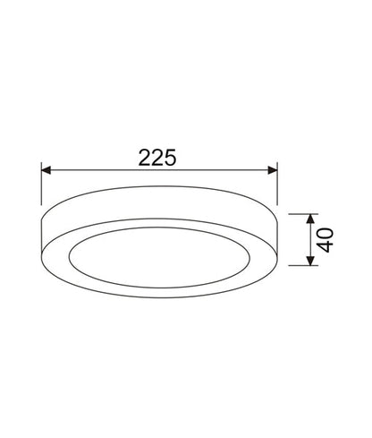 SURFACETRI: LED Dimmable Tri-CCT Surface Mounted Oyster Lights (Round)