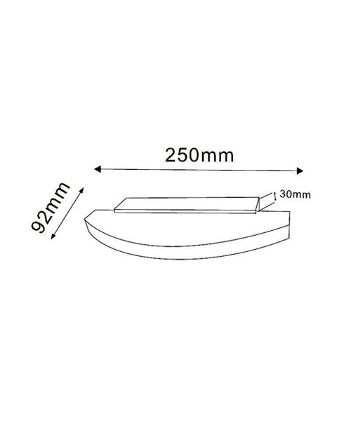 SYDNEY: City Series LED Interior Satin Nickel Curved Frosted Diffuser Wall Light