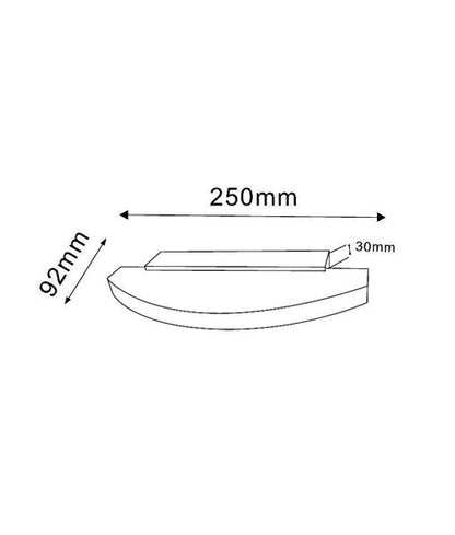 SYDNEY: City Series LED Interior Satin Nickel Curved Frosted Diffuser Wall Light