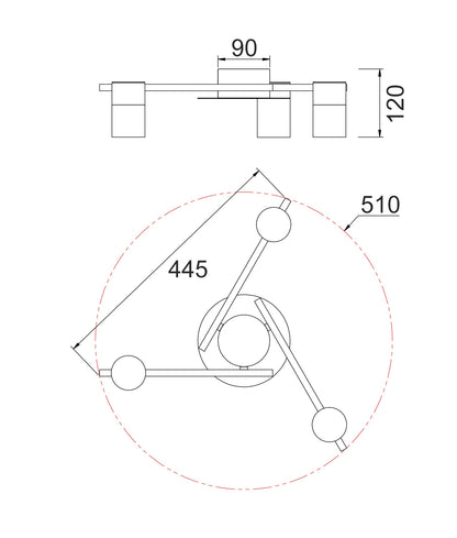 TACHE: Interior Spot Ceiling Lights (with Adjustable Black Heads) IP20