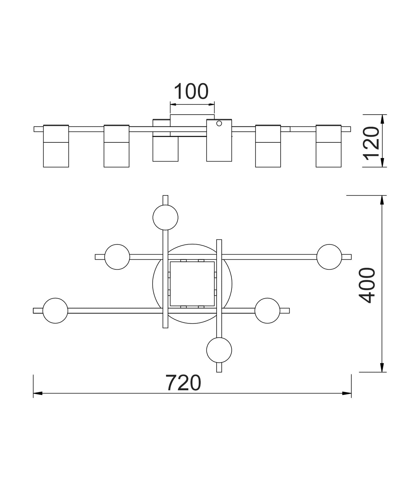 TACHE: Interior Spot Ceiling Lights (with Adjustable Black Heads) IP20