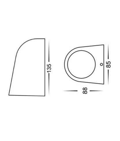 TORQUE: Exterior GU10/MR16 Matte White Surface Mounted Cone Wall Lights IP65