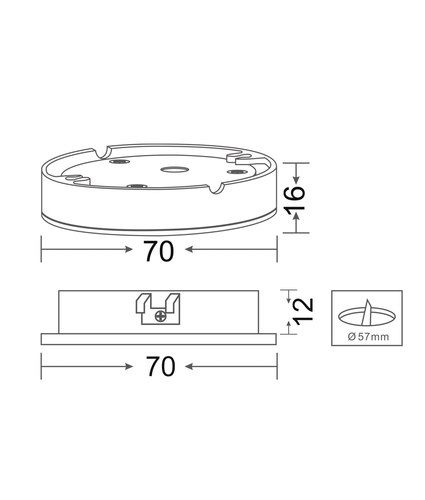 UB: Surface Mounted or Recessed Option Cabinet Underbench LED Tri-CCT Utility Lights