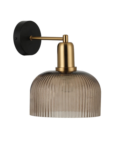VINTAJ: Interior Dome Glass with Antique Brass Highlight Wall Lights