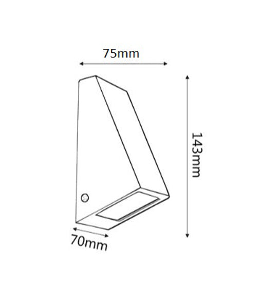 WEDGE: Exterior Wall Wedge Surface Mounted Lights IP44