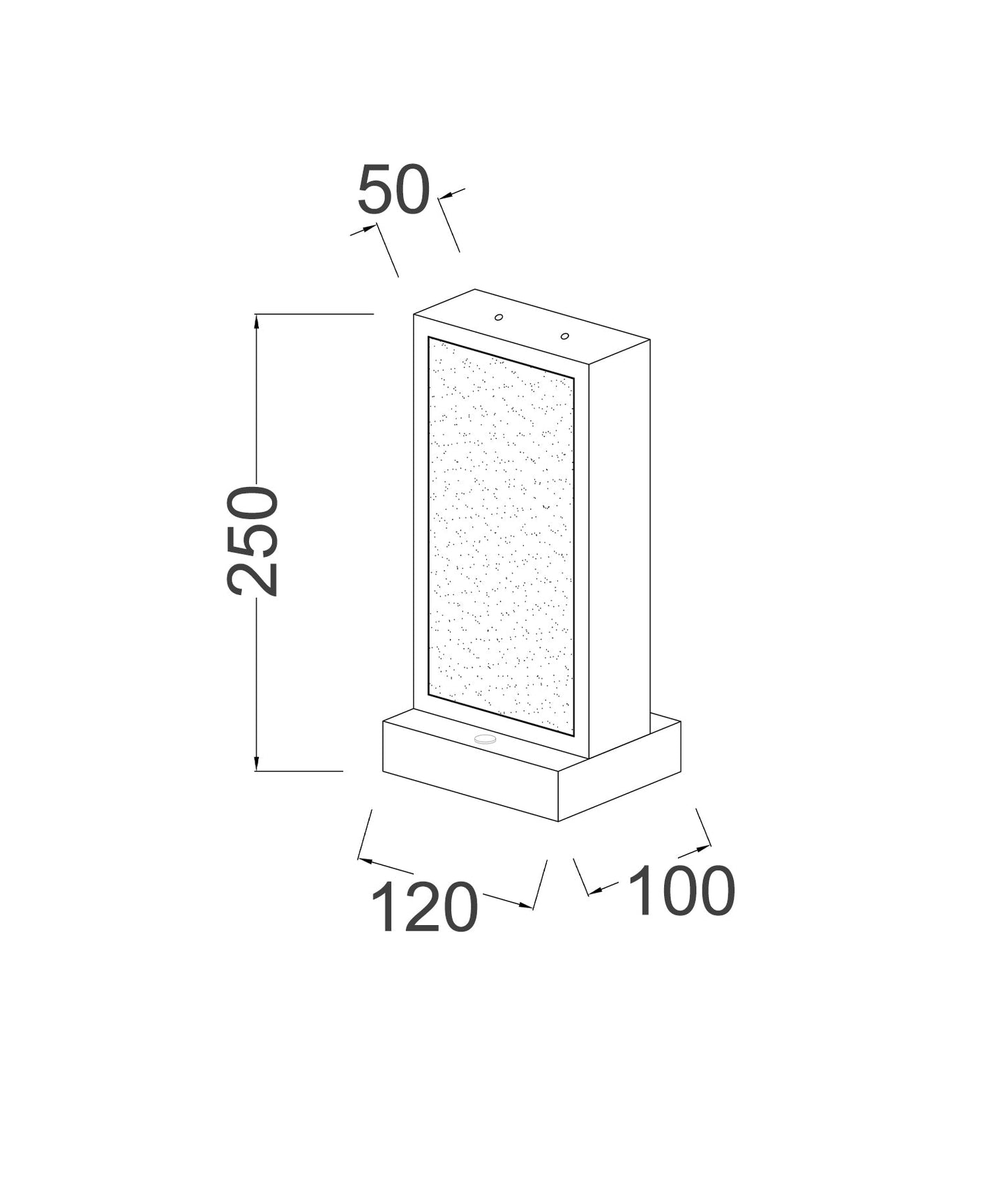 ZEIGEL: Interior LED Rectangular Textured Ice Glass Diffuser Table Lamps