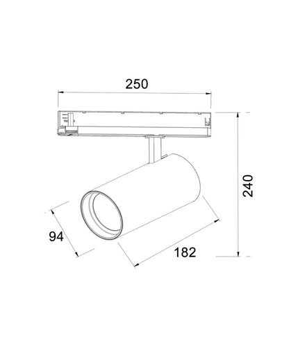 ZONE: 4 Wire 3 Circuit LED Tri-CCT Dimmable Track Head Fittings